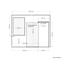 porte coulissante ouverte et cloison polycarbonate