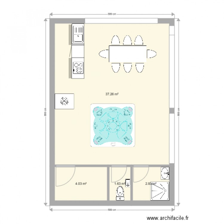 pool house. Plan de 0 pièce et 0 m2