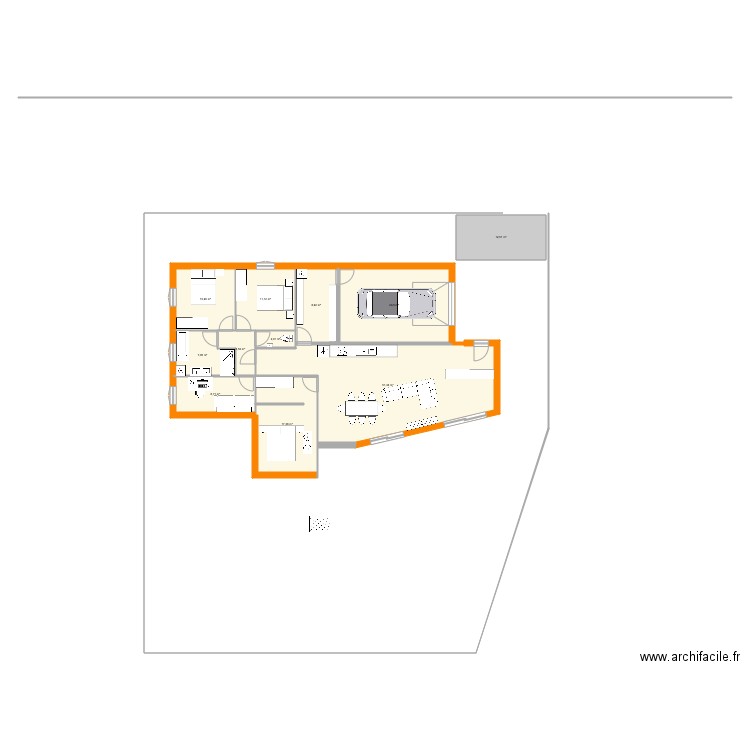 Bernin 5. Plan de 11 pièces et 158 m2