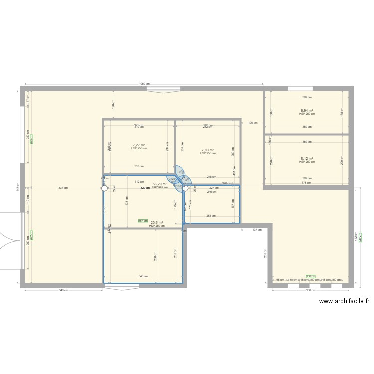 plan cloison. Plan de 0 pièce et 0 m2