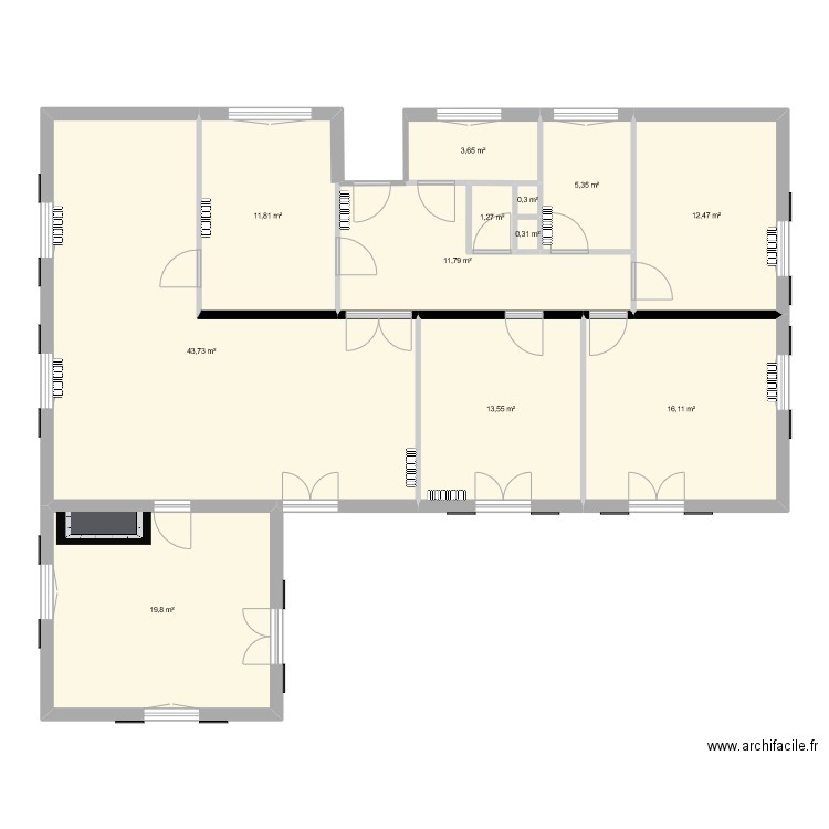 Master à garder. Plan de 12 pièces et 140 m2