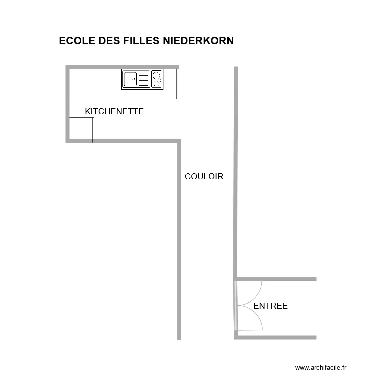 PLAN ECOLE DES FIILLES NIDERKORN. Plan de 