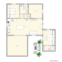 Maison 65m2 et 15m2 garage transformer en suite parentale T4bis