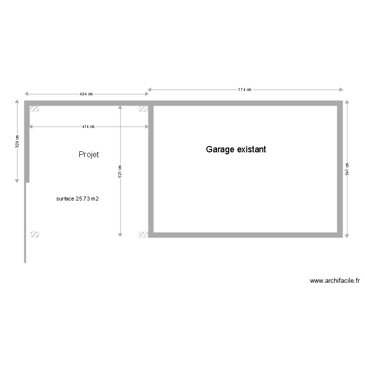 garage 2025. Plan de 0 pièce et 0 m2