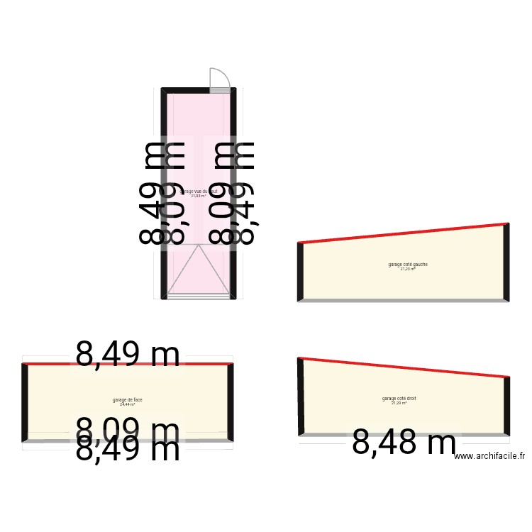 plan garage 20metre. Plan de 4 pièces et 88 m2