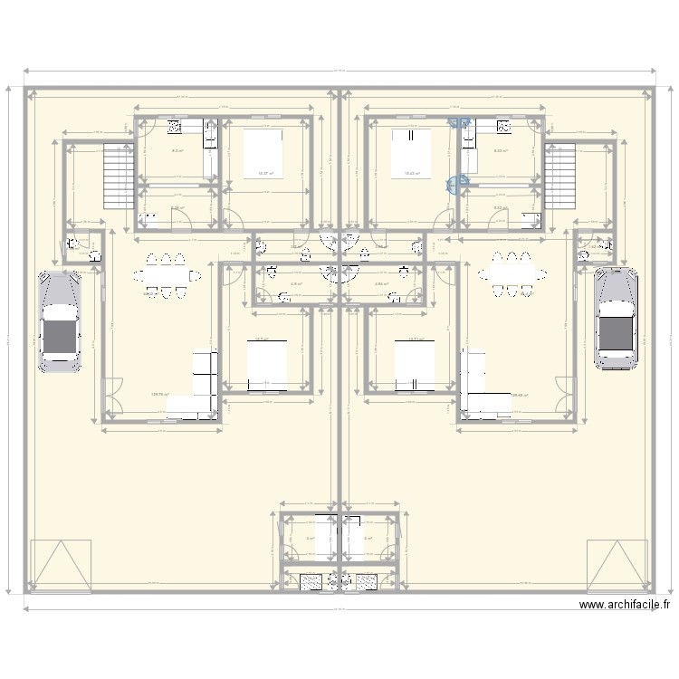 Plan Twin Villa. Plan de 0 pièce et 0 m2