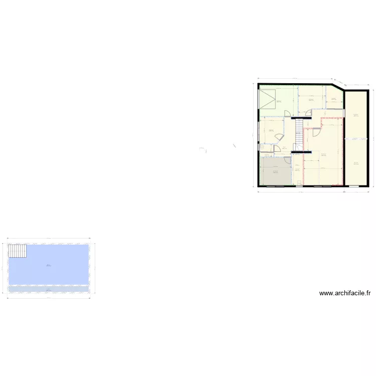 PISCINE A DEBORDEMENT. Plan de 