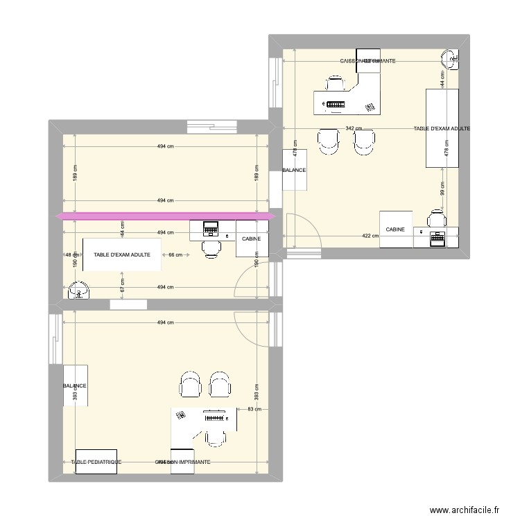 CABINET 2. Plan de 0 pièce et 0 m2