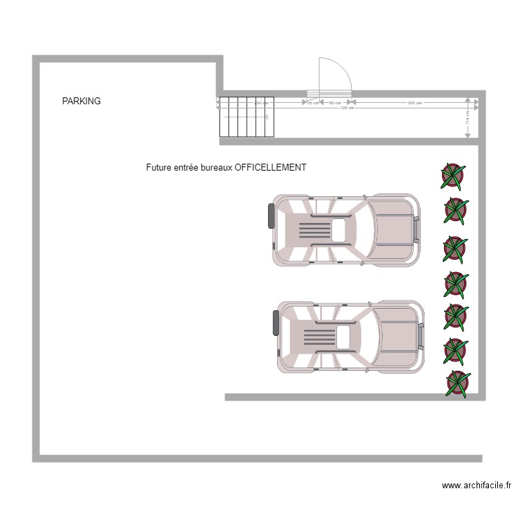 Accès bureau et parking. Plan de 0 pièce et 0 m2