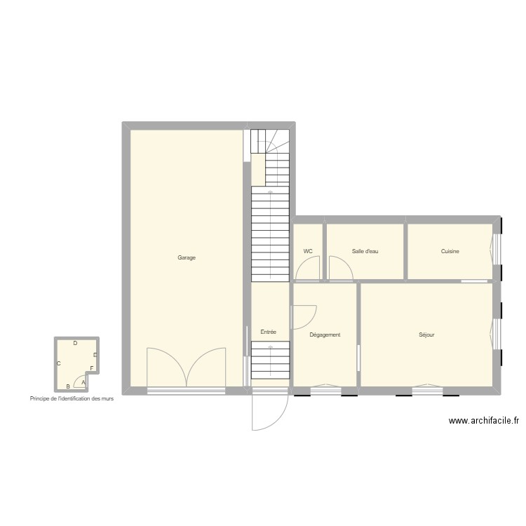 Croquis JACOB Rch. Plan de 8 pièces et 83 m2