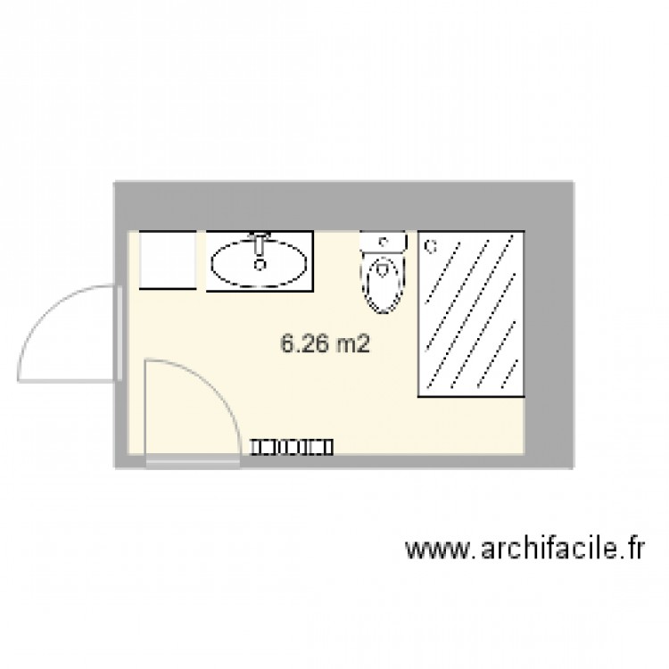 sdb RONDY projet. Plan de 0 pièce et 0 m2