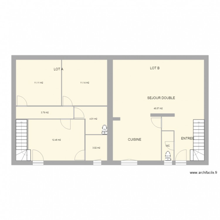  LOT A et B  RDC ST CHE 2 ET. Plan de 0 pièce et 0 m2