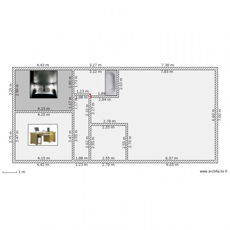 Cauche Appartement. Plan de 0 pièce et 0 m2