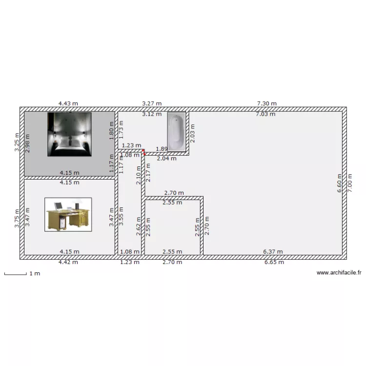 Cauche Appartement. Plan de 