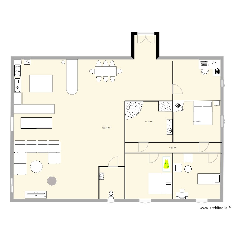 PLAN MAISON ESPAGNOL  Plan dessiné par Mamalise