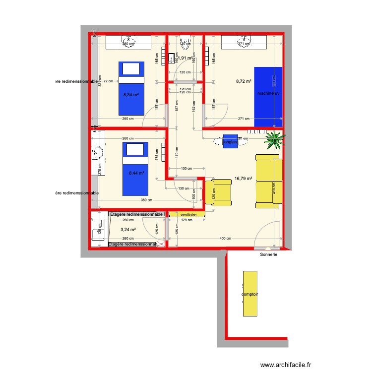 nvx esth&eacute;tique . Plan de 0 pièce et 0 m2