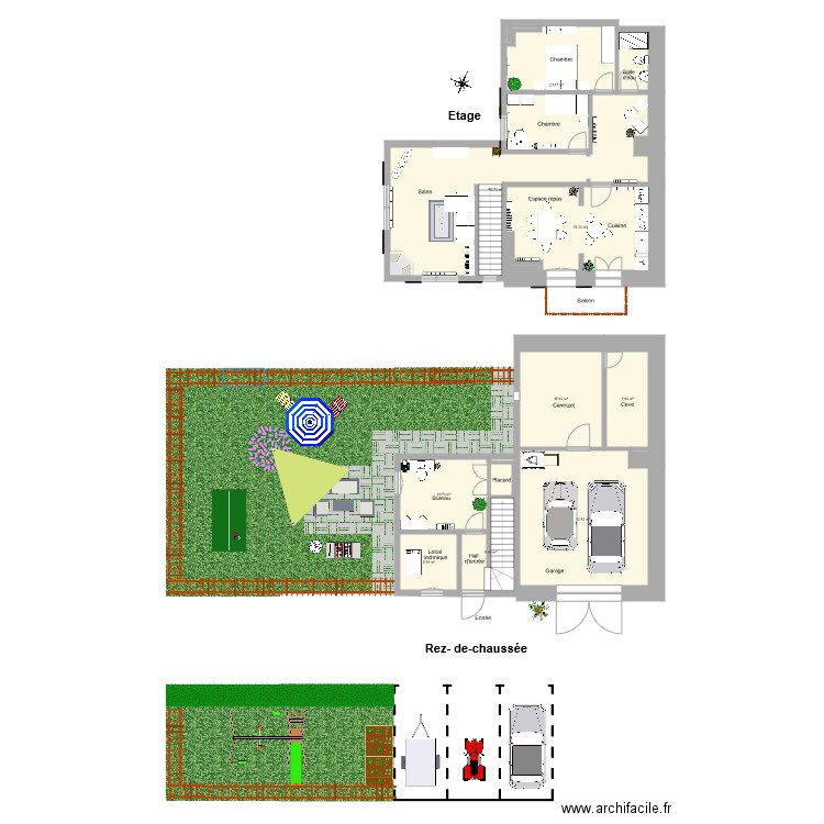 Réchy. Plan de 0 pièce et 0 m2