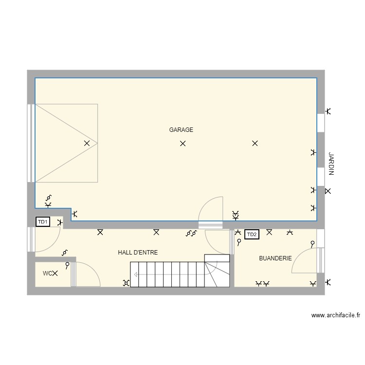 MARUIS. Plan de 4 pièces et 57 m2