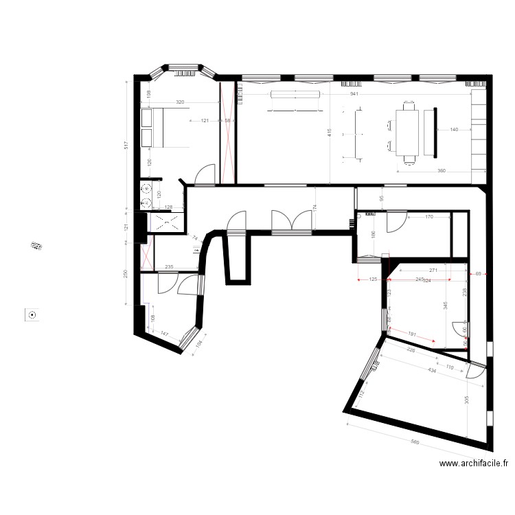 lauriston cuisine 2. Plan de 0 pièce et 0 m2