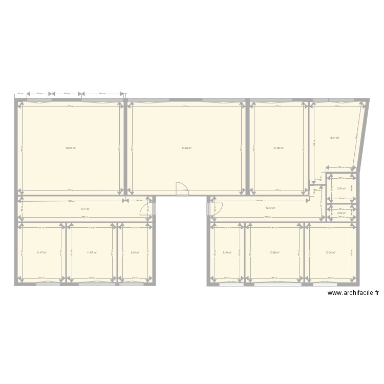 plan avec cote v4. Plan de 0 pièce et 0 m2