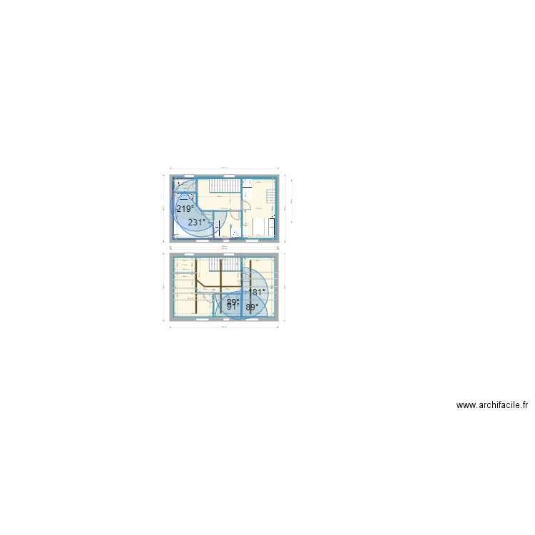 etage marzan v6. Plan de 9 pièces et 192 m2