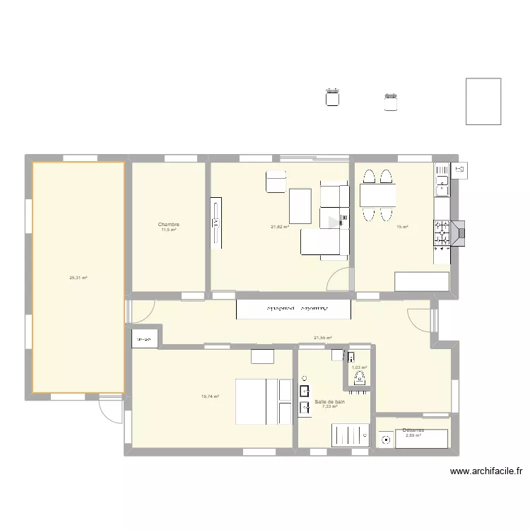 maison labatie. Plan de 