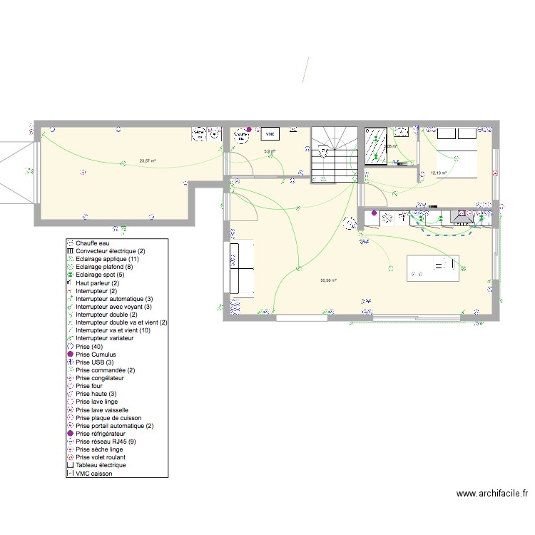 15 impasse lub. Plan de 5 pièces et 95 m2