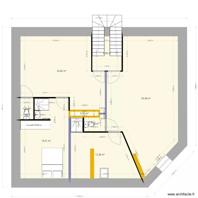 3eme &eacute;tage V03. Plan de 