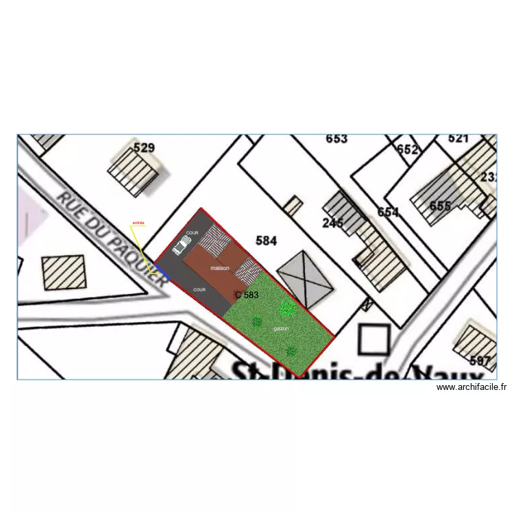 saint denis de vaux2. Plan de 
