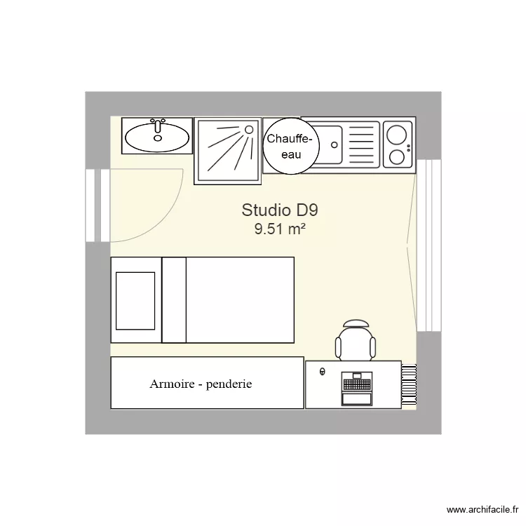 studette D9. Plan de 