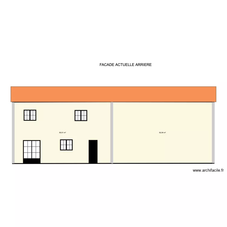 FACADE TONY SUD. Plan de FACADE TONY SUD. Plan de