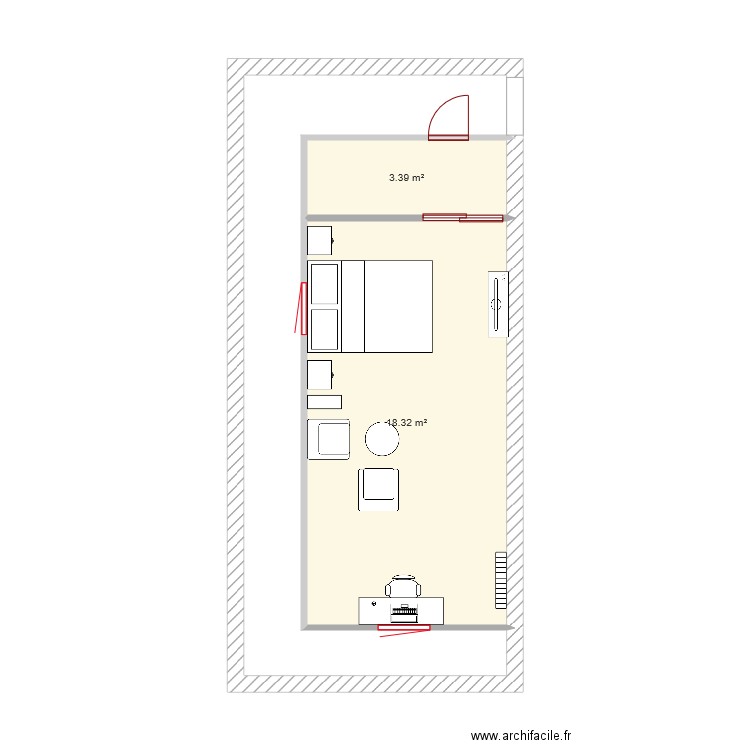 aaa chambre 1. Plan de 0 pièce et 0 m2