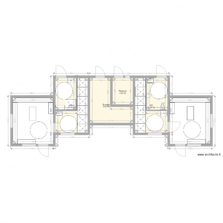 Vestiaires sanitaires terrain 29 03 16 EF1. Plan de 0 pièce et 0 m2