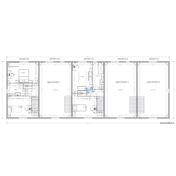 &eacute;tage sci grand bay. Plan de 