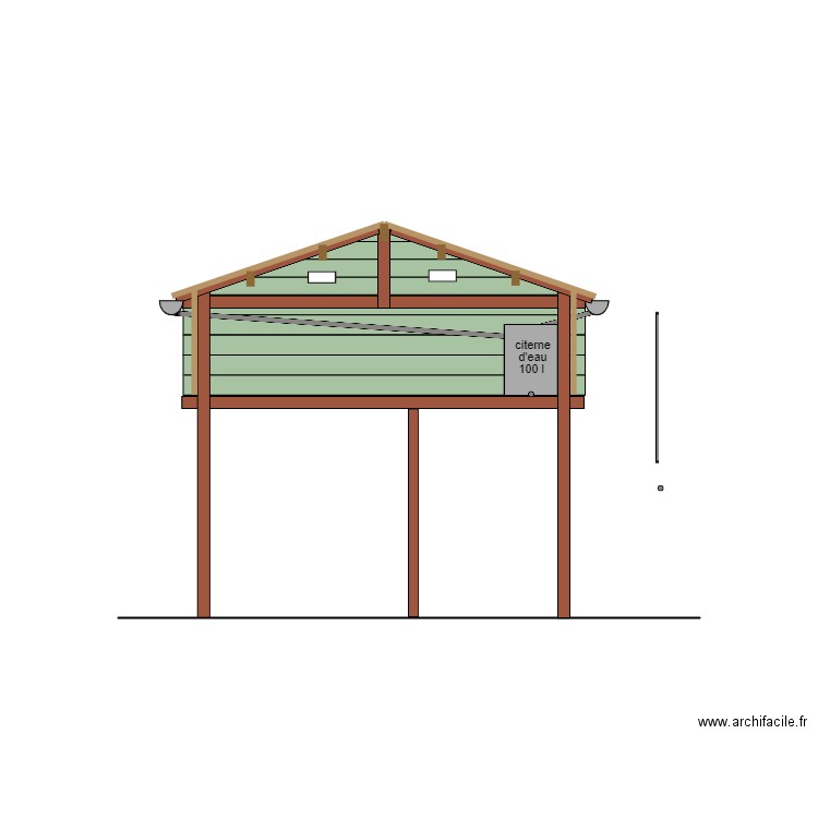 Garage avancée 04. Plan de 0 pièce et 0 m2