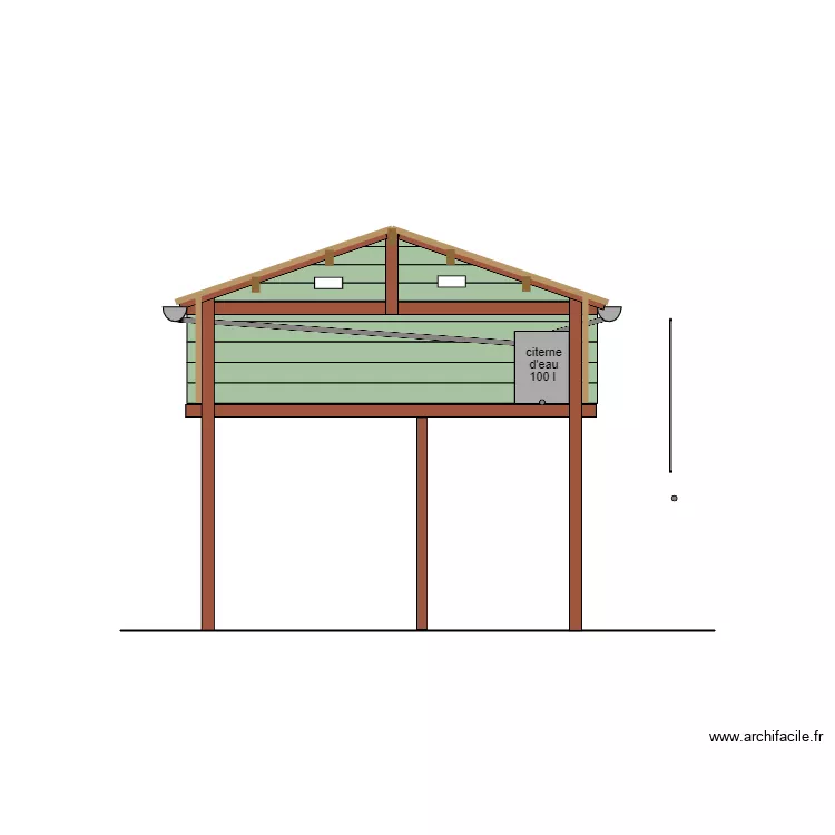 Garage avanc&eacute;e 04. Plan de 