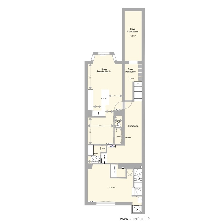 Marie José Rez jardin existant. Plan de 0 pièce et 0 m2