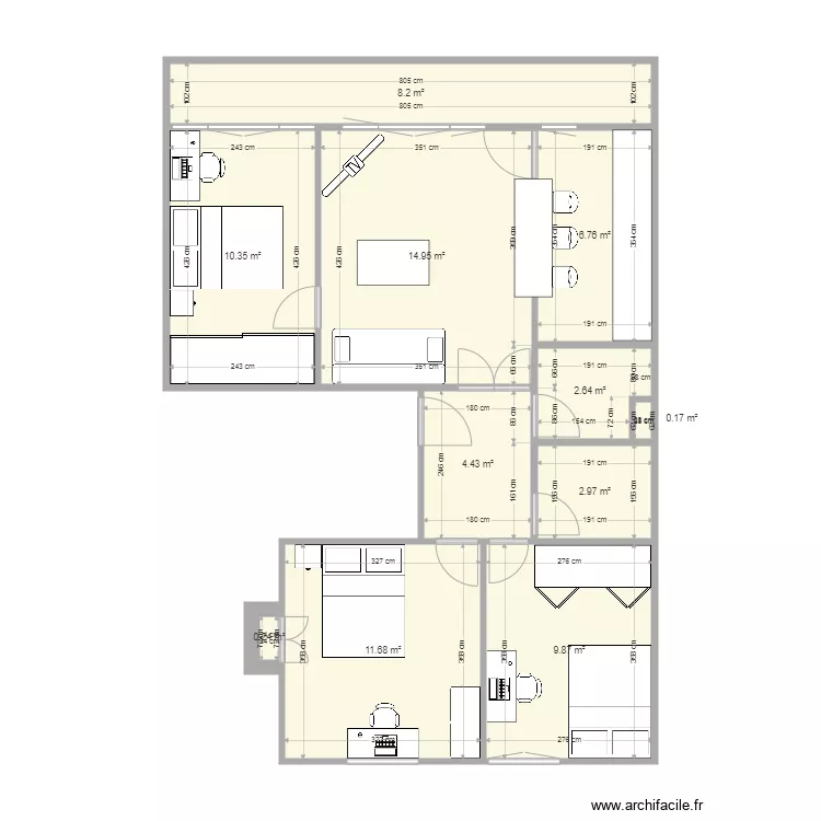marseille 199 chartreux t4 v2. Plan de 