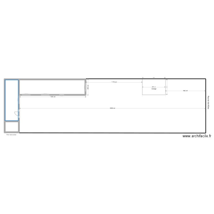 Plan masse actuel MAIRIE. Plan de 3 pièces et 70 m2