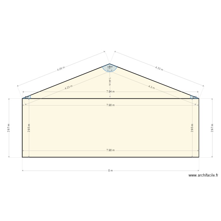 Mur pignon Est Maison Eposie . Plan de 0 pièce et 0 m2