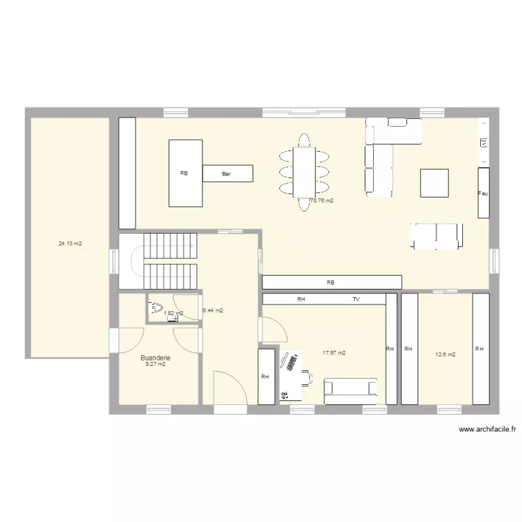 Maison RDC 20. Plan de 