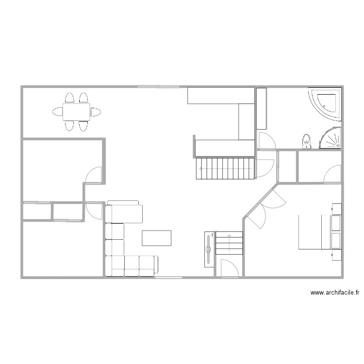 MAISON MEME ETAGE . Plan de 0 pièce et 0 m2
