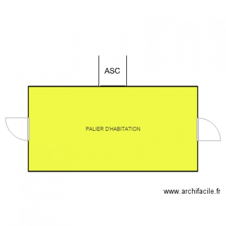 palier habitation 1 Ivry. Plan de 0 pièce et 0 m2