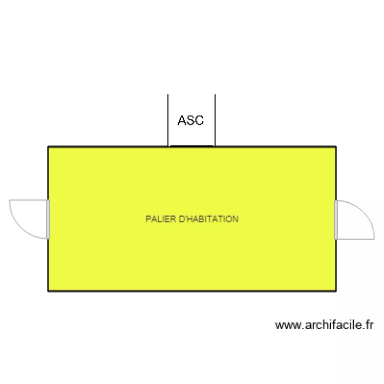 palier habitation 1 Ivry. Plan de 