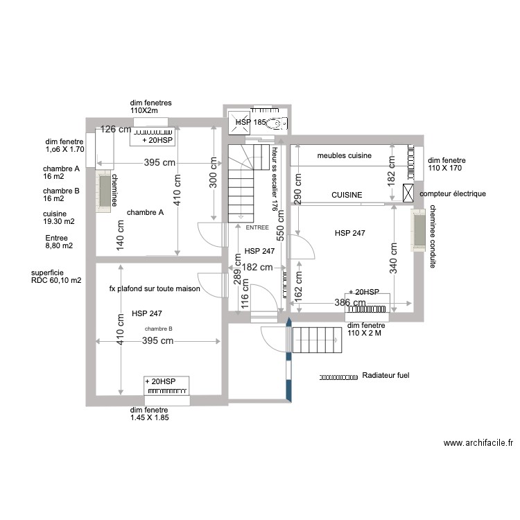 GUIMAEC RDC EXISTANT . Plan de 0 pièce et 0 m2