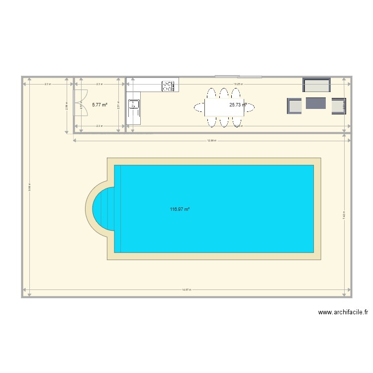 plan piscine 1. Plan de 0 pièce et 0 m2