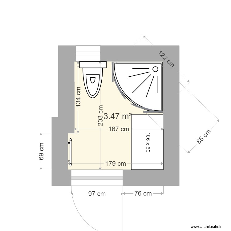 SDB Maëlys A. Plan de 0 pièce et 0 m2