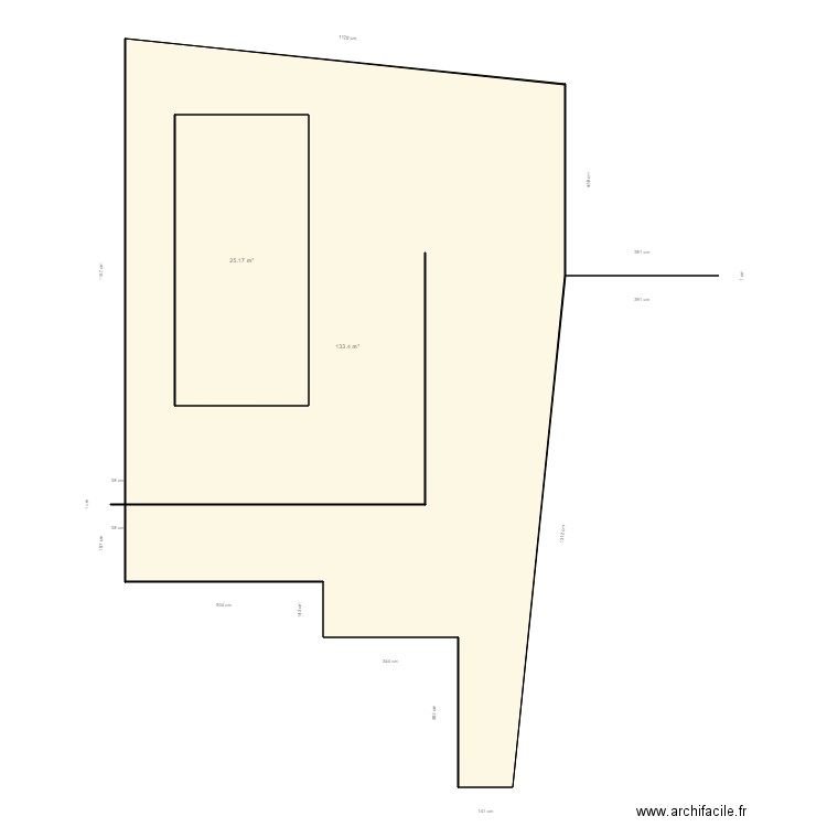 soler alu. Plan de 2 pièces et 184 m2