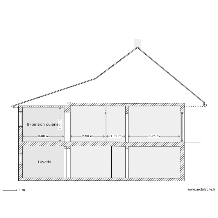 Coupe. Plan de 0 pièce et 0 m2