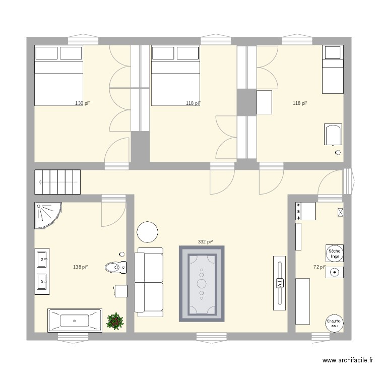 Plan 2 SS. Plan de 0 pièce et 0 m2